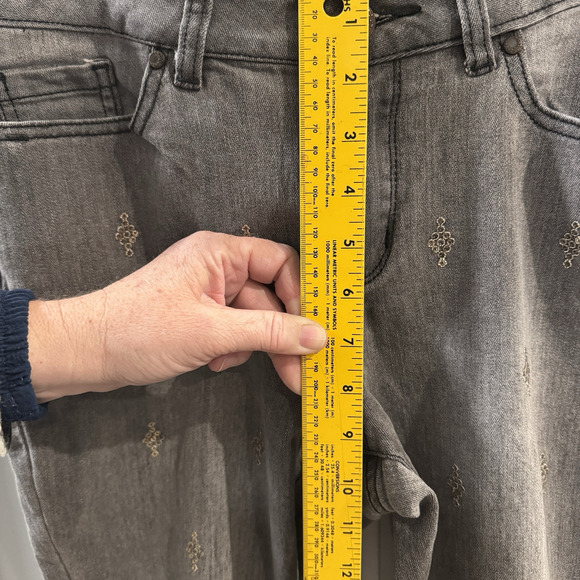 Sundance Primrose‎ Fit Diamond Sequins Gray Skinny Boyfriend Jeans Sz 30 Concert - Picture 8 of 11